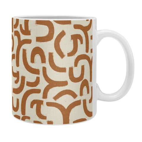 Iveta Abolina Geometric Lines Vintage Cream Coffee Mug