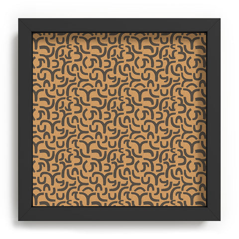 Iveta Abolina Geometric Lines Vintage Linen Recessed Framing Square