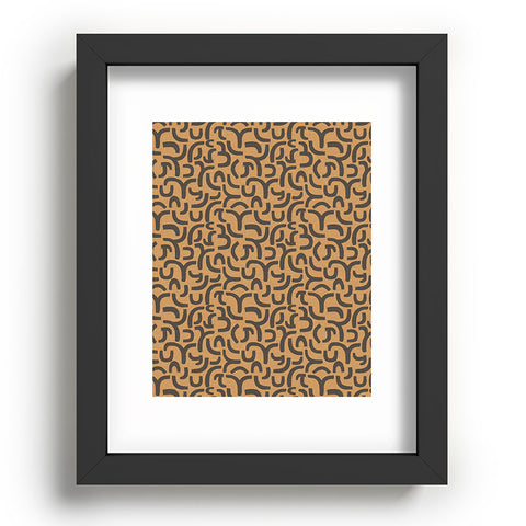 Iveta Abolina Geometric Lines Vintage Linen Recessed Framing Rectangle