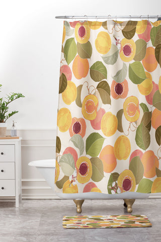 Iveta Abolina Georgia Peach I Shower Curtain And Mat