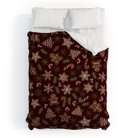 Iveta Abolina Gingerbread Cookies Red Comforter