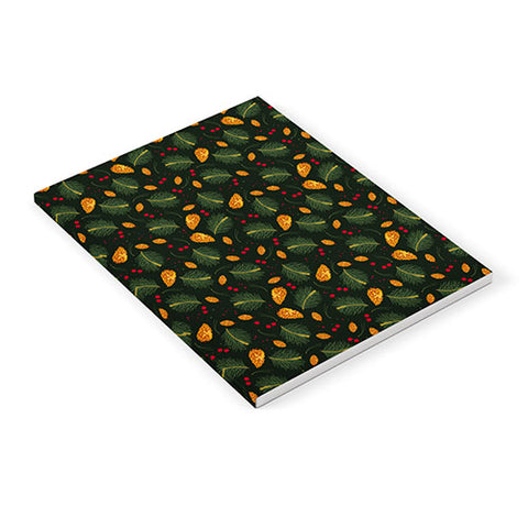 Iveta Abolina Golden Pine Cones Notebook