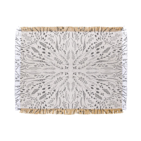 Iveta Abolina Gray Maze Throw Blanket
