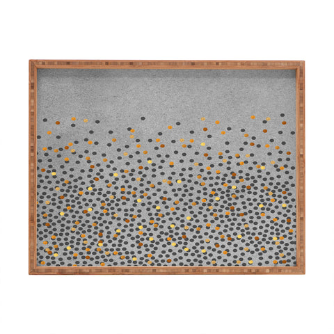 Iveta Abolina Gray Splash Rectangular Tray