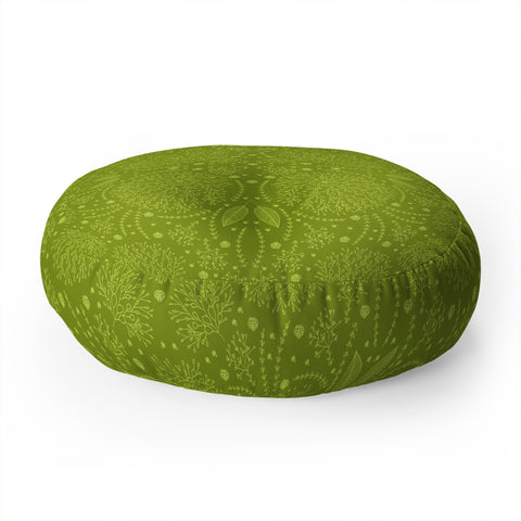 Iveta Abolina Green Terrace Floor Pillow Round
