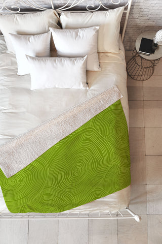Iveta Abolina Green Terrace II Fleece Throw Blanket