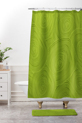 Iveta Abolina Green Terrace II Shower Curtain And Mat