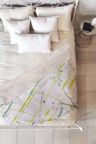 Iveta Abolina Green Thursday Fleece Throw Blanket