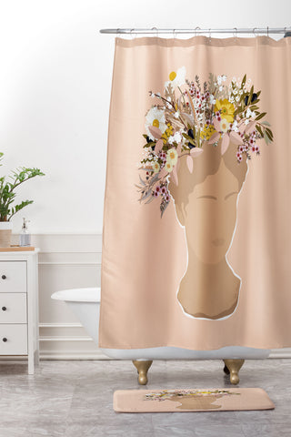 Iveta Abolina Guadalupe Flora II Shower Curtain And Mat