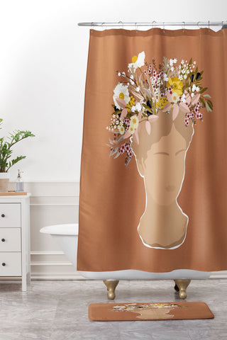 Iveta Abolina Guadalupe Flora Shower Curtain And Mat