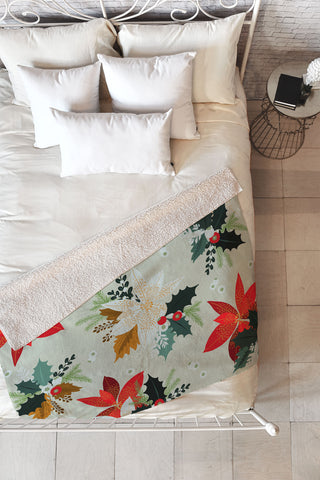 Iveta Abolina Hello December Fleece Throw Blanket