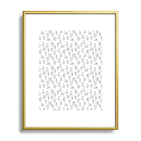 Iveta Abolina Hello Furry Metal Framed Art Print