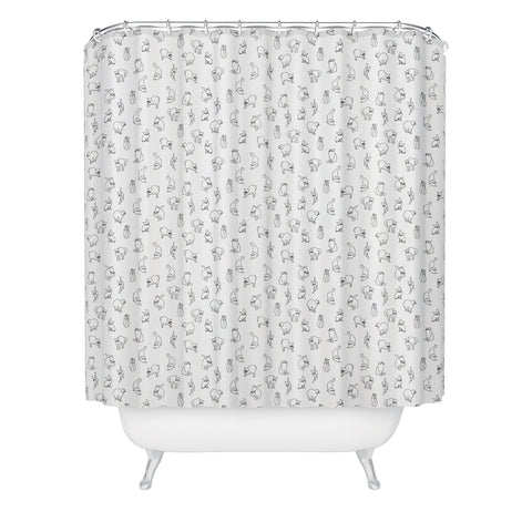 Iveta Abolina Hello Furry Shower Curtain