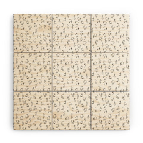 Iveta Abolina Hello Furry Wood Wall Mural