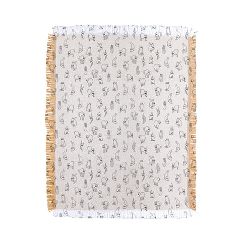 Iveta Abolina Hello Furry Throw Blanket