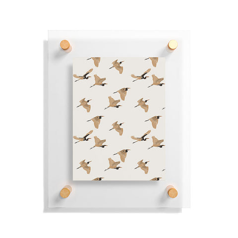 Iveta Abolina Herons Tan Cream Floating Acrylic Print