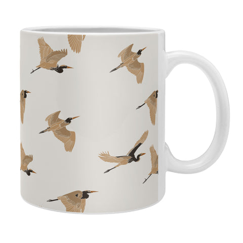 Iveta Abolina Herons Tan Cream Coffee Mug