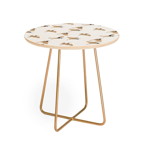 Iveta Abolina Herons Tan Cream Round Side Table