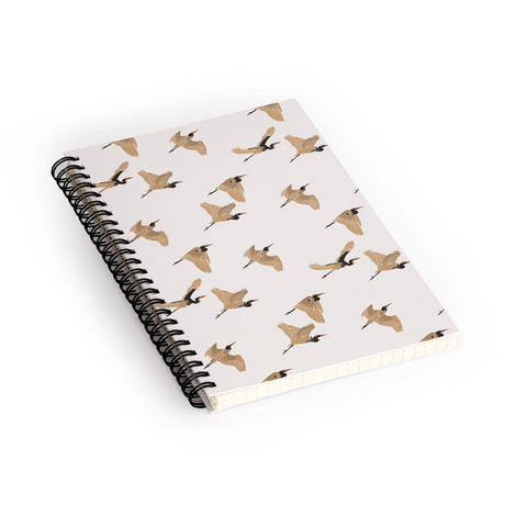 Iveta Abolina Herons Tan Cream Spiral Notebook