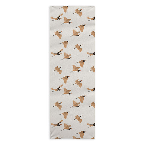 Iveta Abolina Herons Tan Cream Yoga Towel