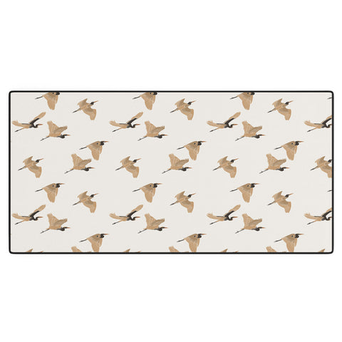 Iveta Abolina Herons Tan Cream Desk Mat