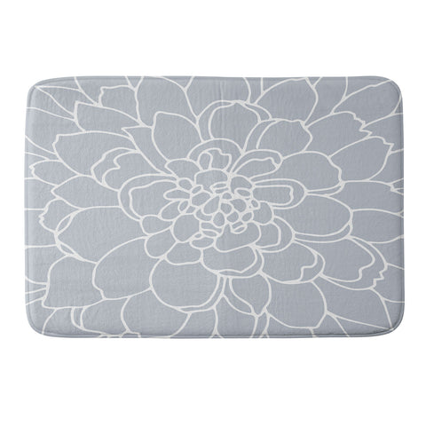 Iveta Abolina Iceland Frost Blue Memory Foam Bath Mat