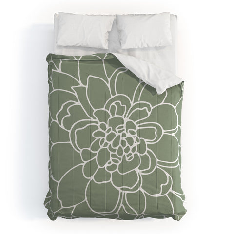 Iveta Abolina Iceland Frost Green Comforter