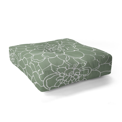 Iveta Abolina Iceland Frost Green Floor Pillow Square