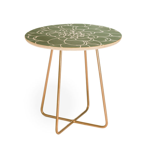 Iveta Abolina Iceland Frost Green Round Side Table