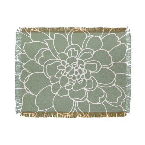 Iveta Abolina Iceland Frost Green Throw Blanket