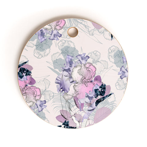 Iveta Abolina Iris Garden Cutting Board Round