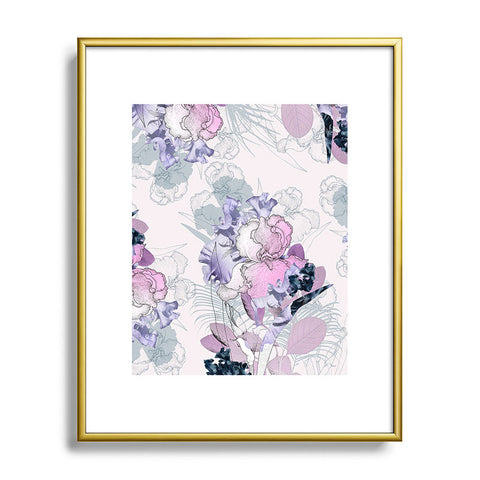 Iveta Abolina Iris Garden Metal Framed Art Print