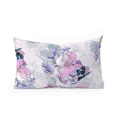 Iveta Abolina Iris Garden Oblong Throw Pillow