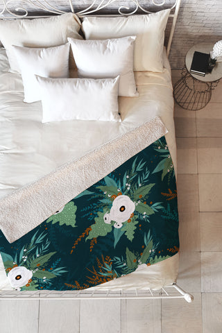Iveta Abolina Isabella Garden Fleece Throw Blanket