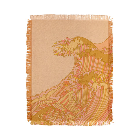 Iveta Abolina Japanese Sunny Wave Throw Blanket