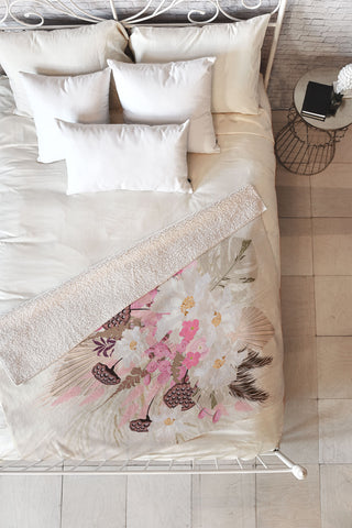 Iveta Abolina Keeley Blush Fleece Throw Blanket