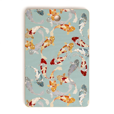 Iveta Abolina Koi Fish Pond Cutting Board Rectangle