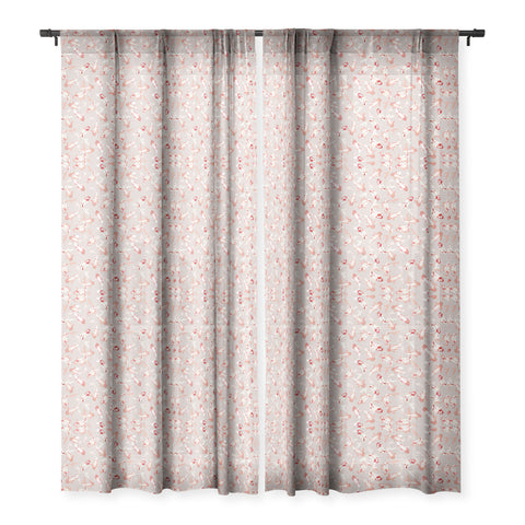 Iveta Abolina Koi Fish Pond Pastel Sheer Window Curtain