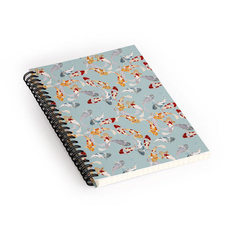 Iveta Abolina Koi Fish Pond Spiral Notebook
