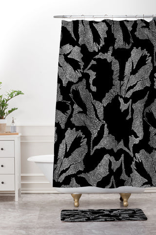 Iveta Abolina La Jardin Noir II Shower Curtain And Mat
