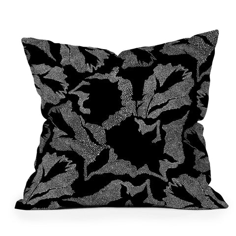 Iveta Abolina La Jardin Noir II Throw Pillow