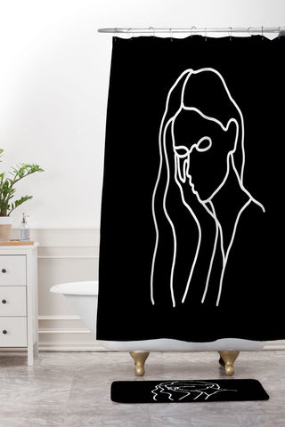 Iveta Abolina Lady Coco II Shower Curtain And Mat