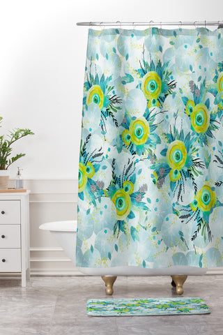 Iveta Abolina Lagoon Breeze Shower Curtain And Mat