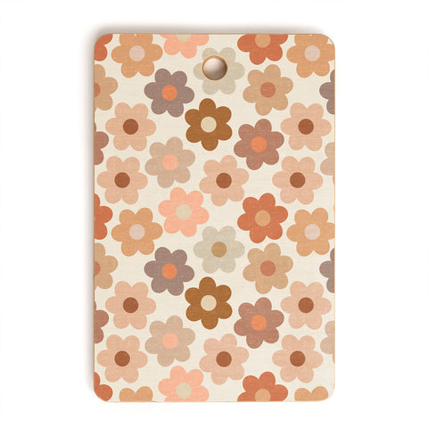 Iveta Abolina Large Daisies Terracotta Cutting Board Rectangle
