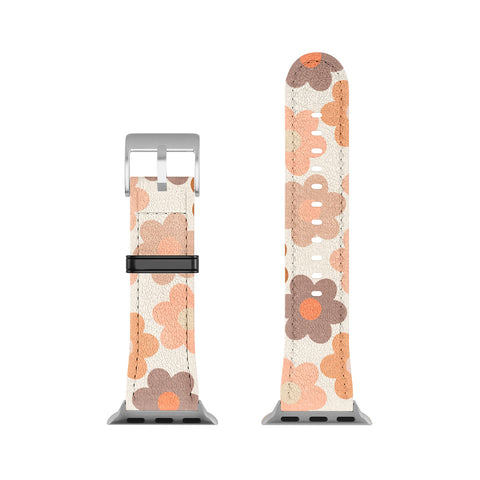 Iveta Abolina Large Daisies Terracotta Apple Watch Band