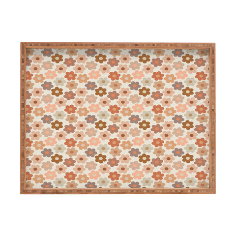 Iveta Abolina Large Daisies Terracotta Rectangular Tray