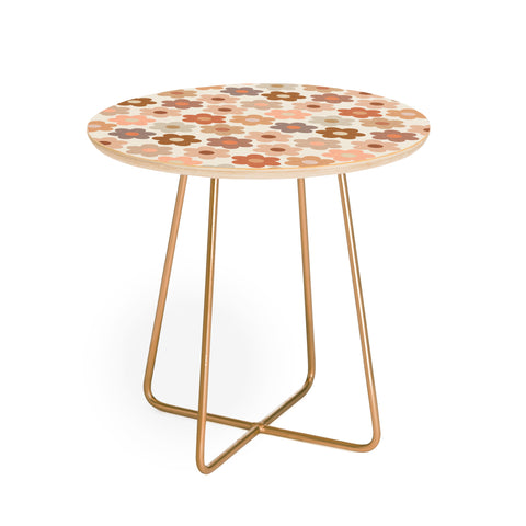 Iveta Abolina Large Daisies Terracotta Round Side Table