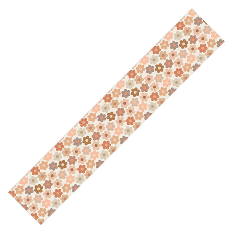 Iveta Abolina Large Daisies Terracotta Table Runner