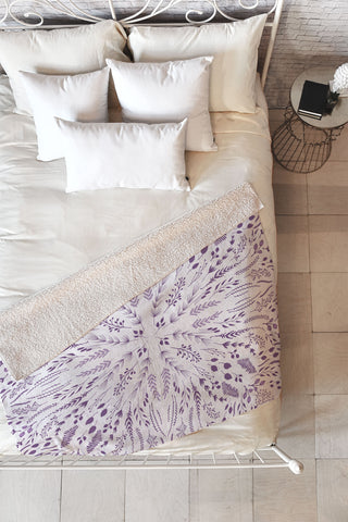 Iveta Abolina Lavender Maze Fleece Throw Blanket