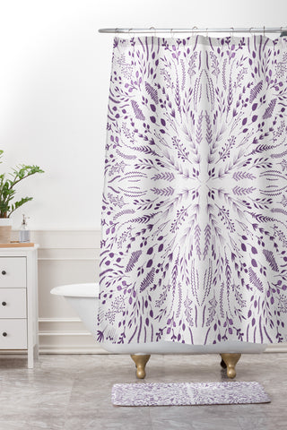 Iveta Abolina Lavender Maze Shower Curtain And Mat